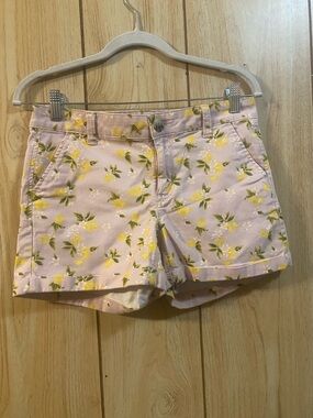 SO Pastel Lavender Shorts with Yellow Lemon Print